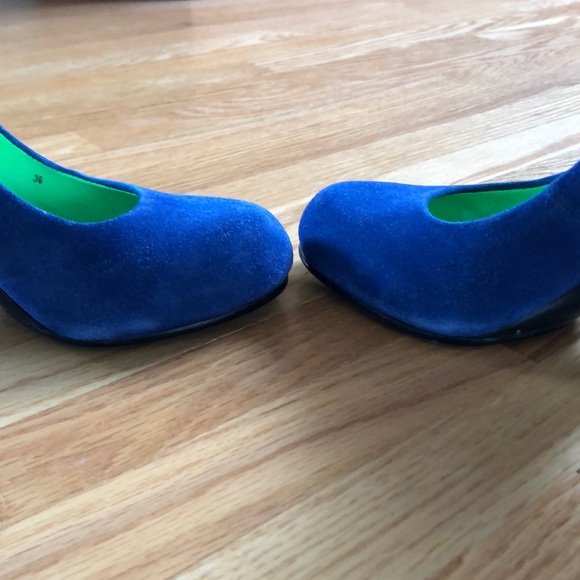 United Nude Eamz Invisible Heel in blue suede - Picture 4 of 6